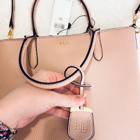 NWT Ralph Lauren Mellow Pink Satchel Handbag Tote - Picture 13 of 14